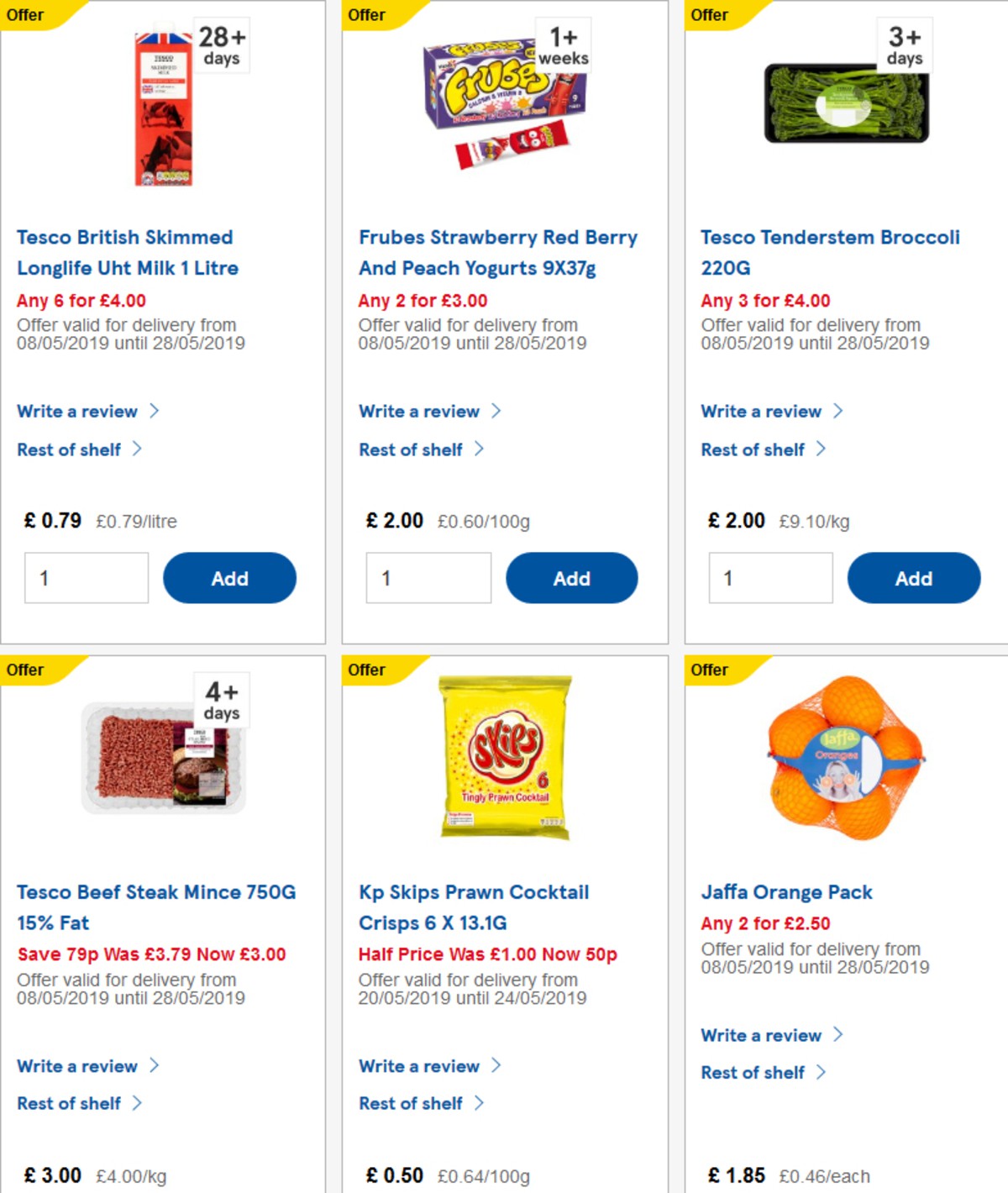 TESCO Offers from 22 May
