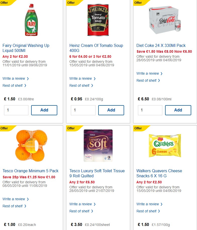 TESCO Offers from 29 May