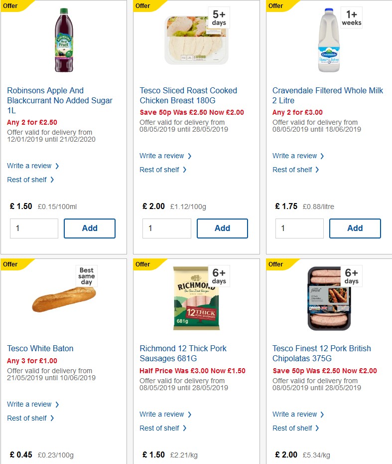 TESCO Offers from 29 May