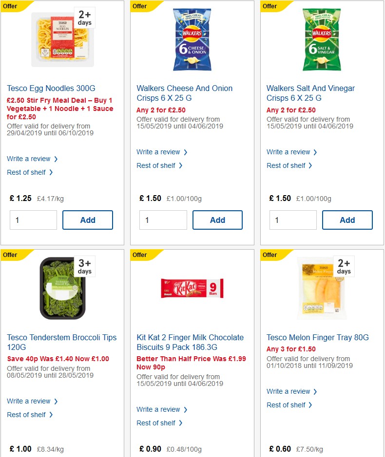 TESCO Offers from 29 May