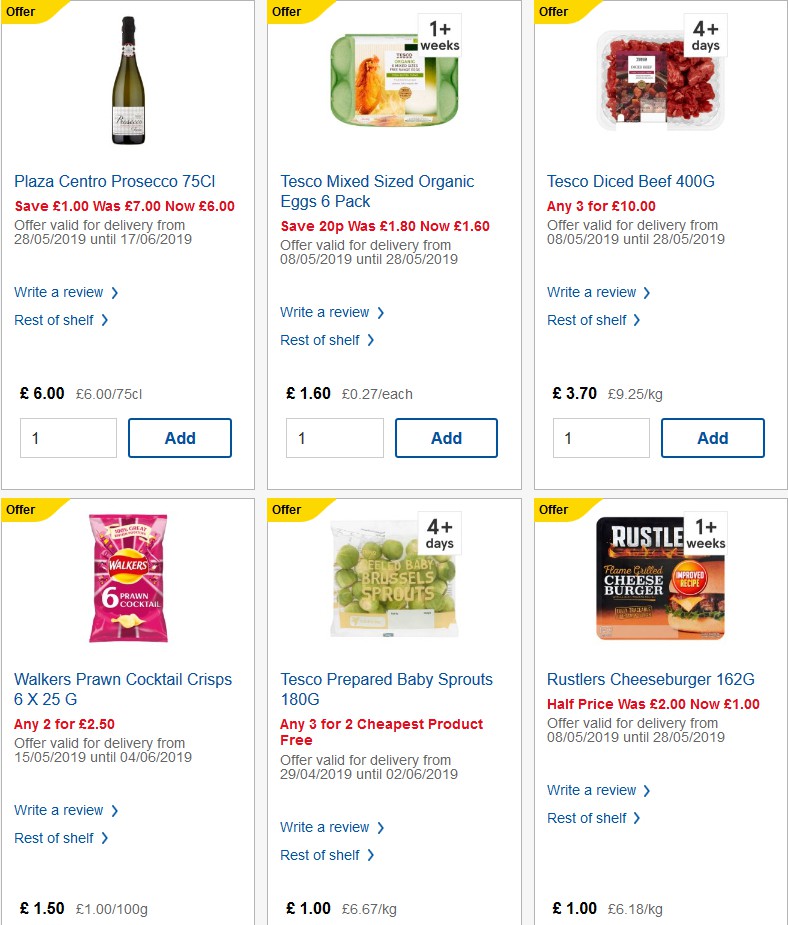 TESCO Offers from 29 May