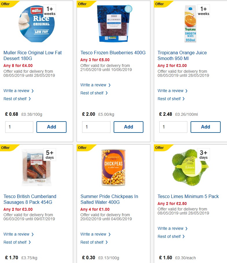 TESCO Offers from 29 May