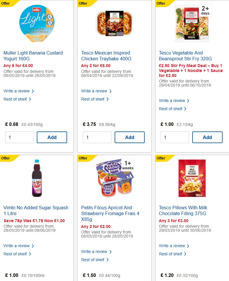 TESCO Offers from 29 May