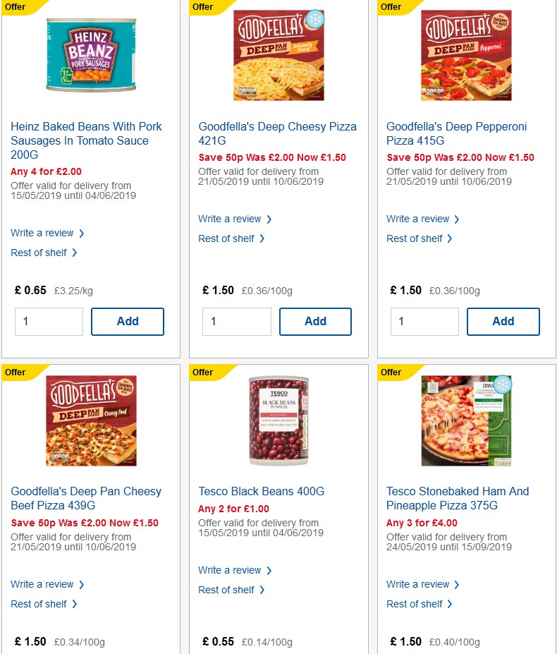 TESCO Offers from 29 May