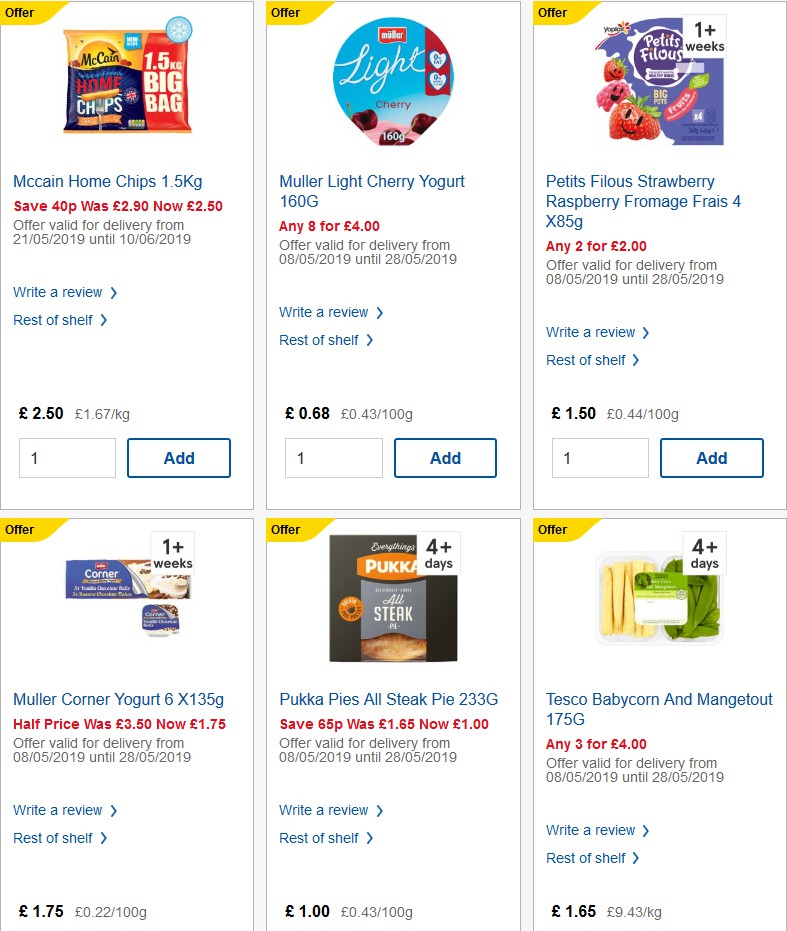 TESCO Offers from 29 May