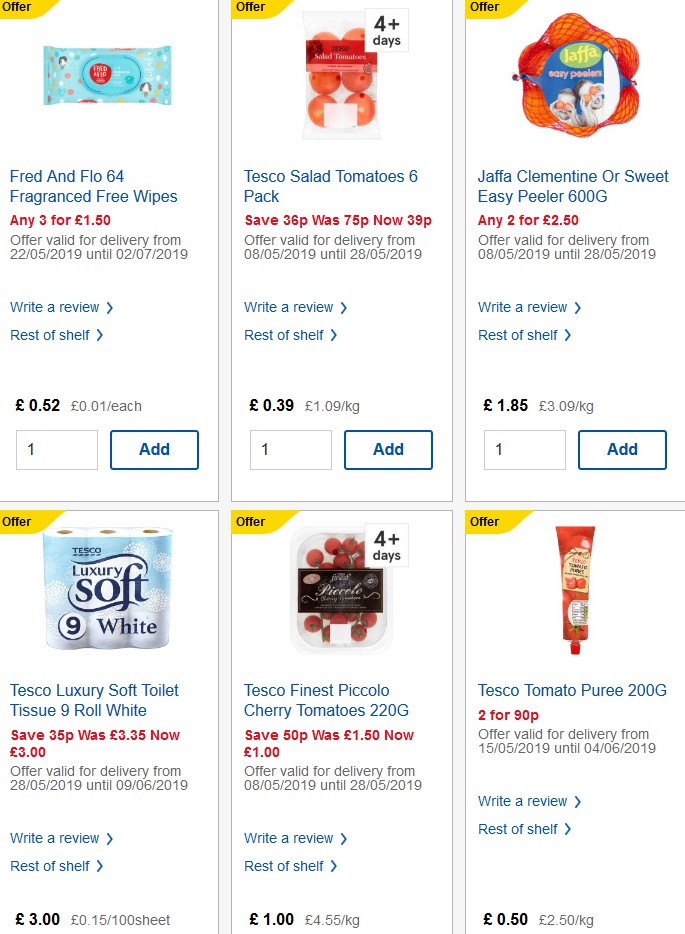 TESCO Offers from 29 May