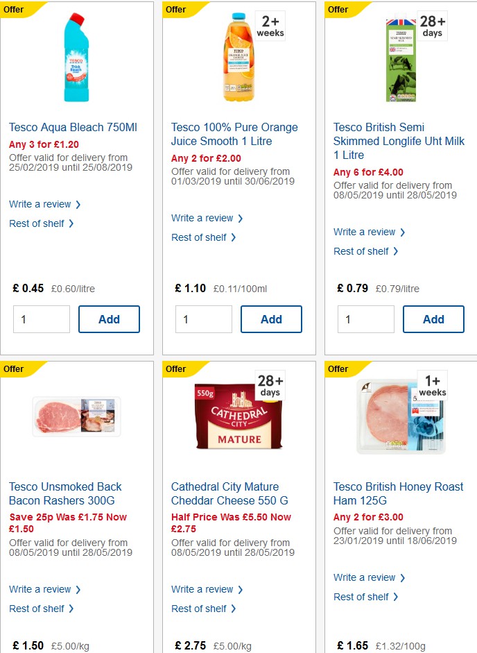 TESCO Offers from 29 May