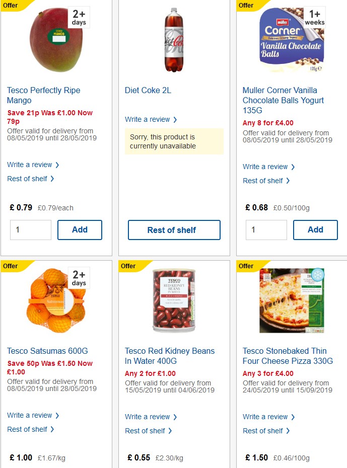 TESCO Offers from 29 May