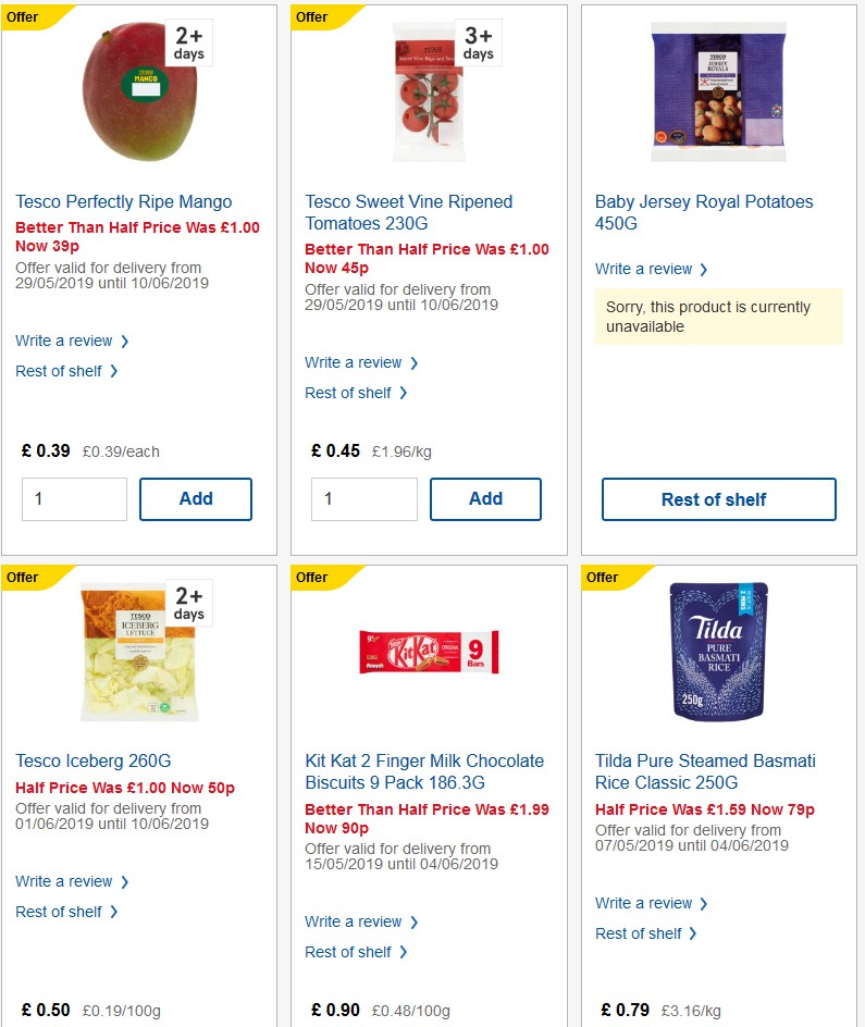TESCO Offers from 1 January