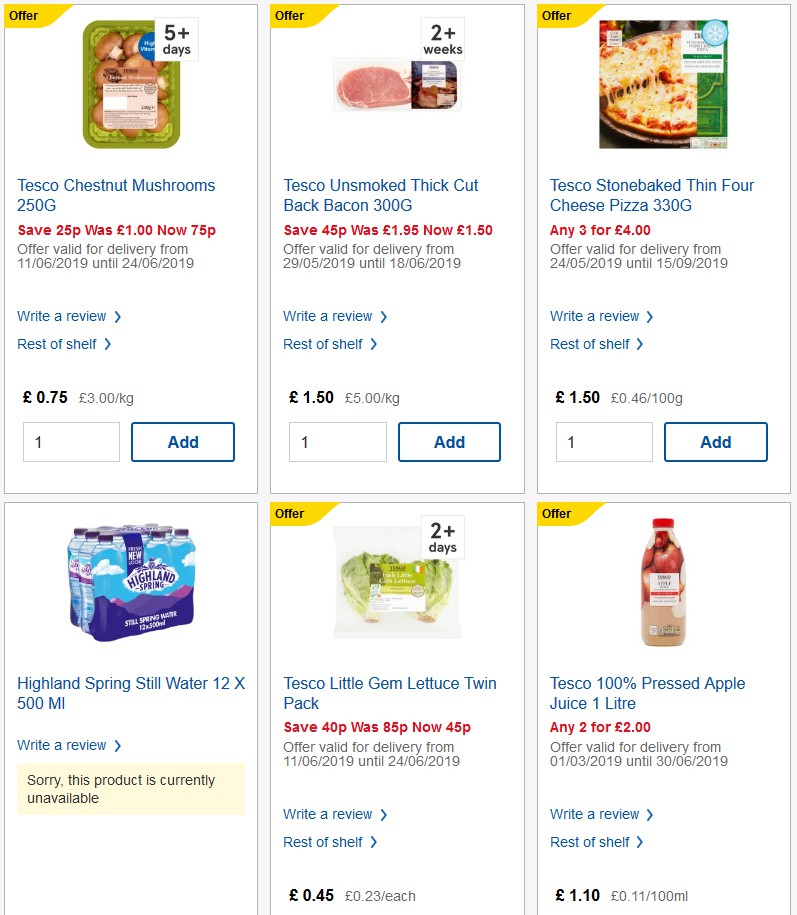 TESCO Offers from 12 June