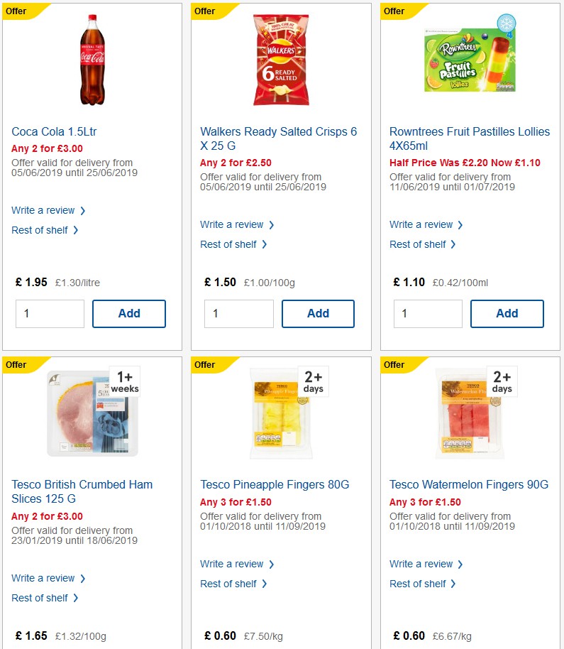 TESCO Offers from 12 June