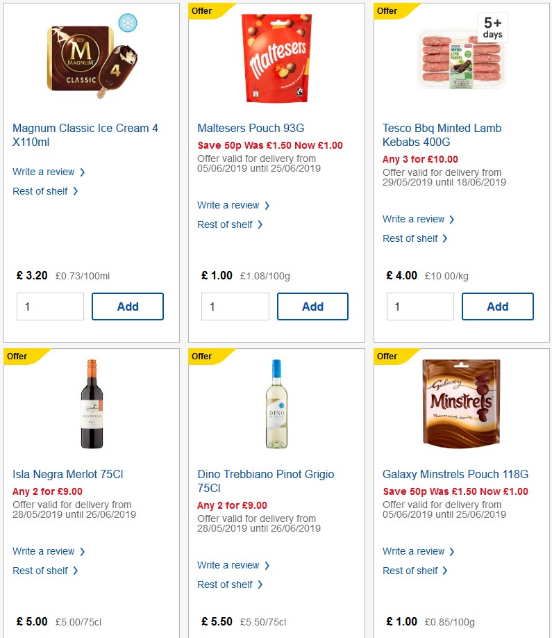 TESCO Offers from 12 June
