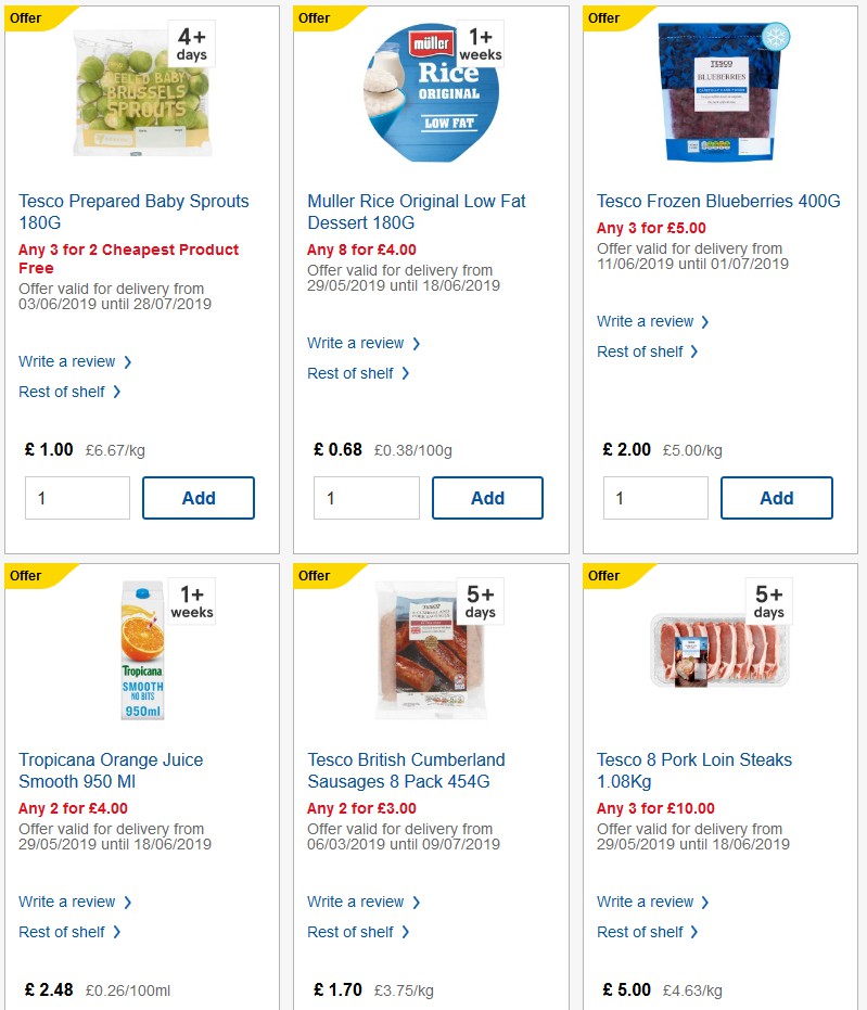 TESCO Offers from 12 June