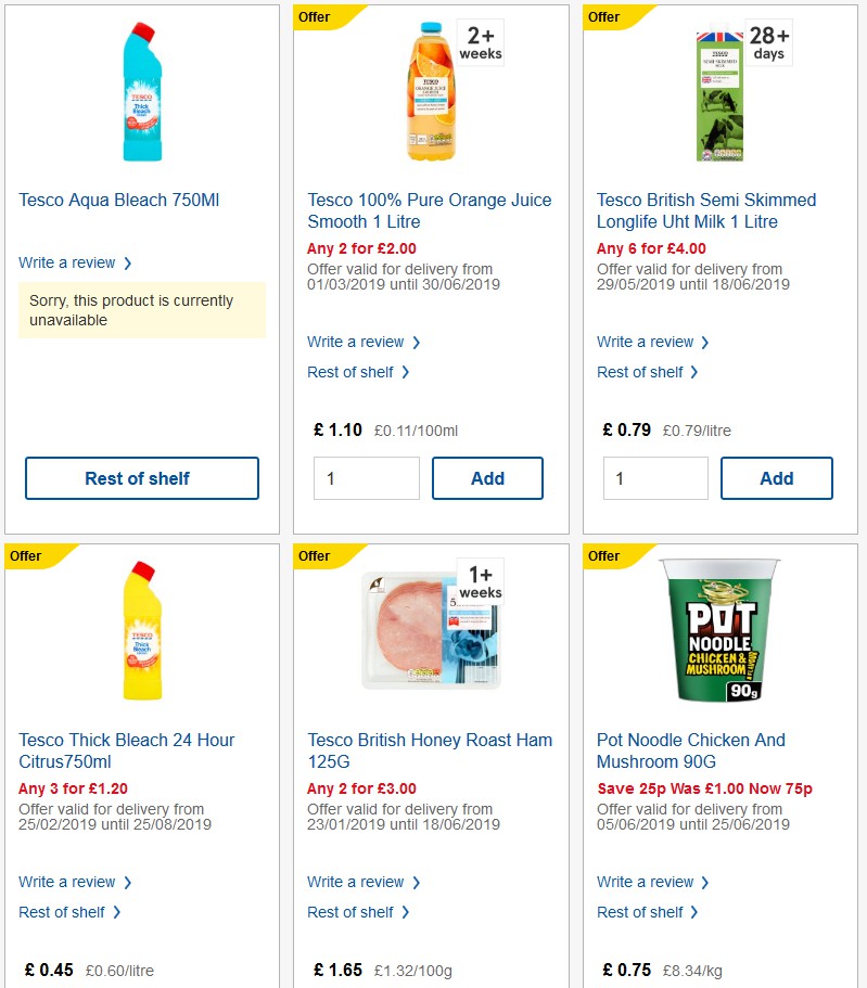 TESCO Offers from 12 June
