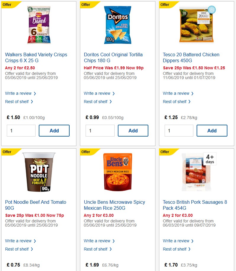 TESCO Offers from 19 June