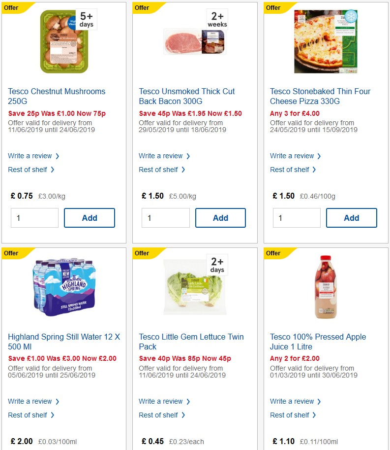 TESCO Offers from 19 June