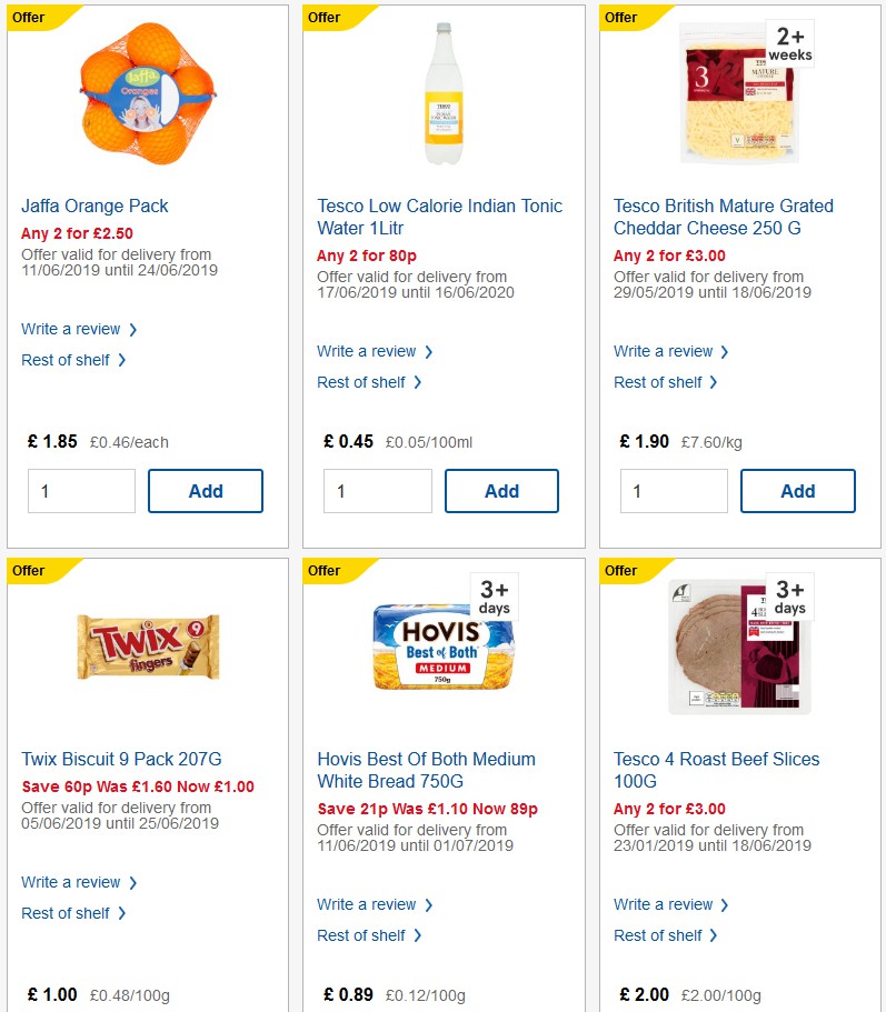 TESCO Offers from 19 June