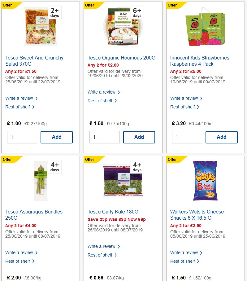 TESCO Offers from 26 June