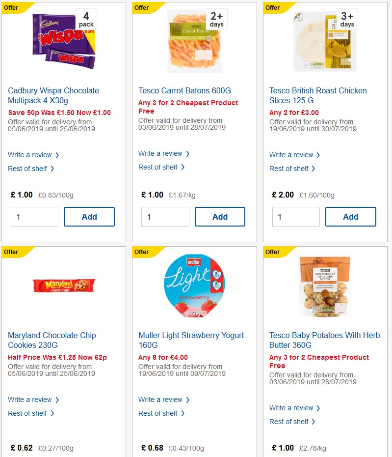 TESCO Offers from 26 June
