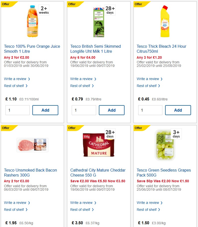 TESCO Offers from 26 June