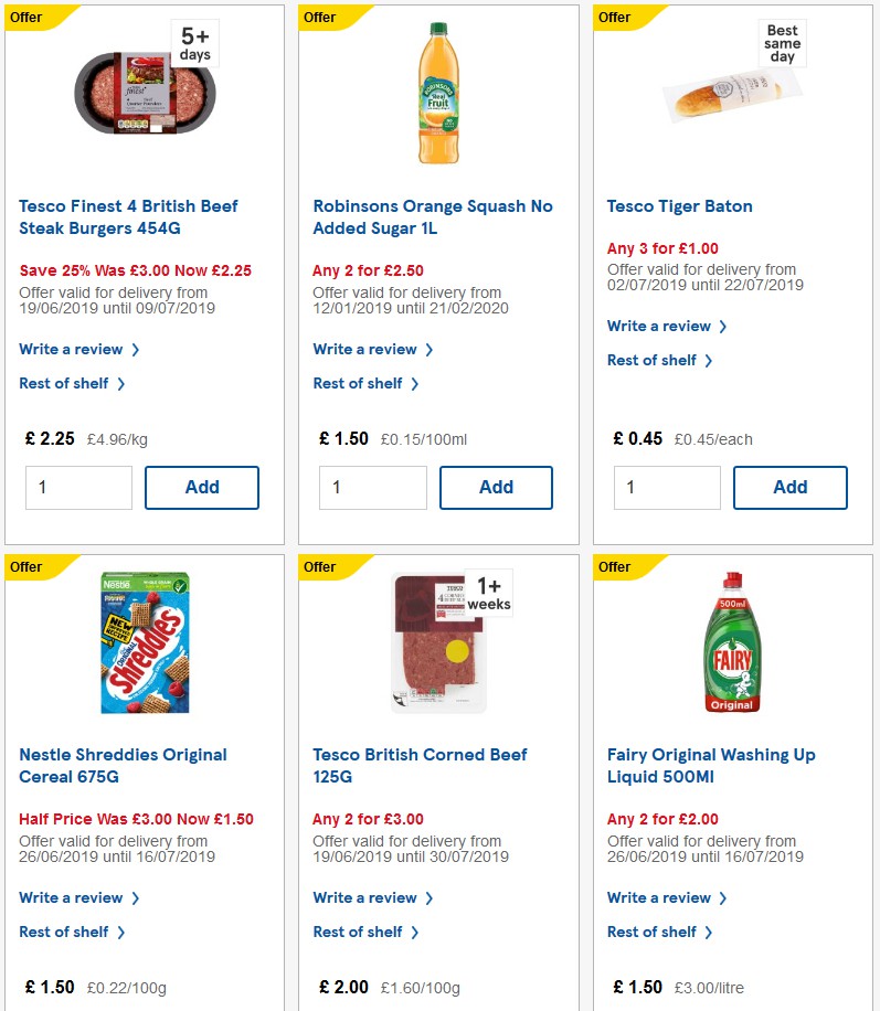 TESCO Offers from 3 July