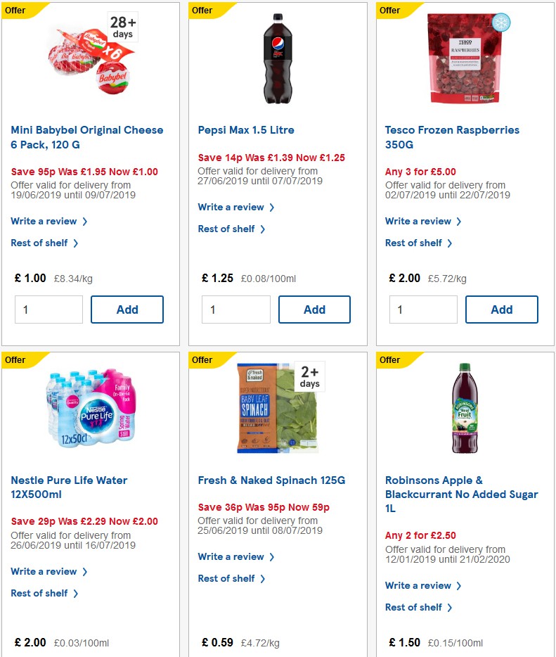 TESCO Offers from 3 July