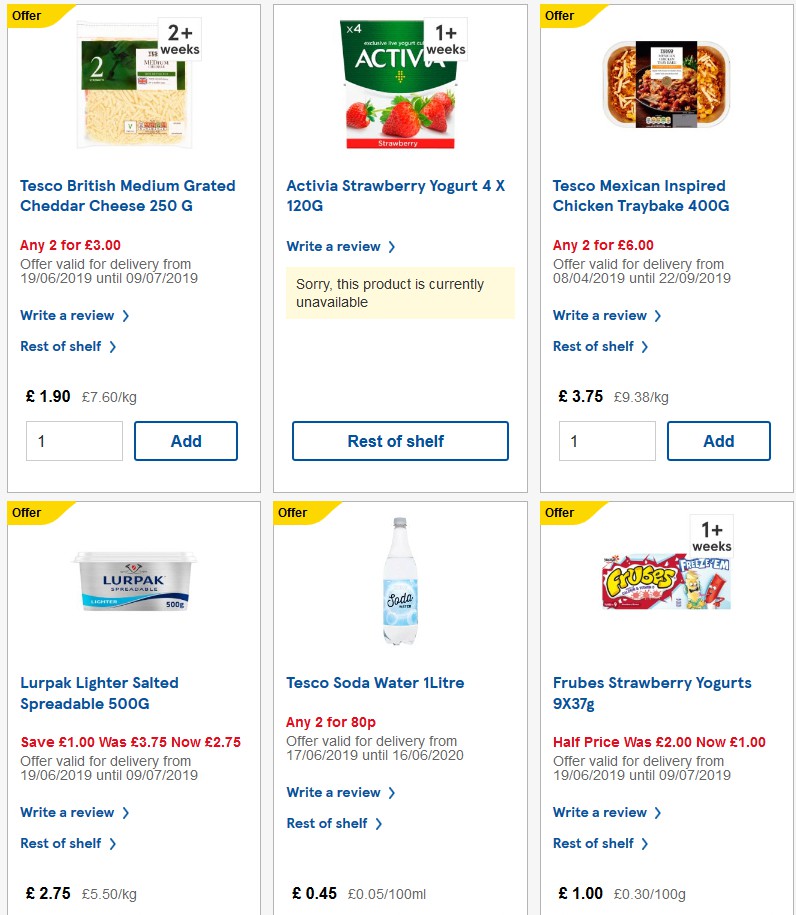 TESCO Offers from 3 July