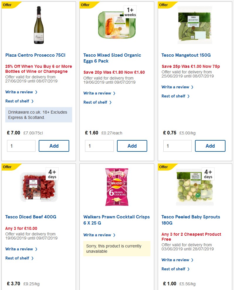 TESCO Offers from 3 July