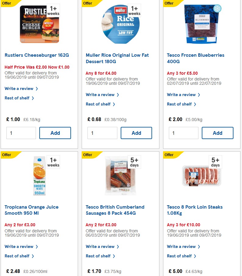 TESCO Offers from 3 July