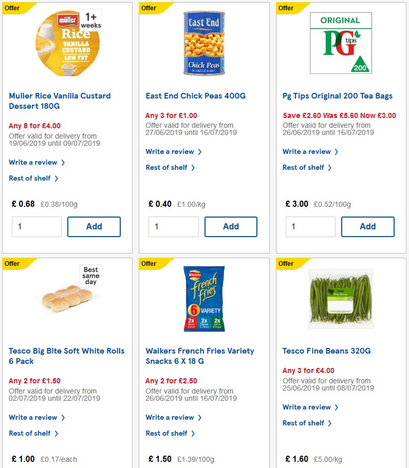 TESCO Offers from 3 July