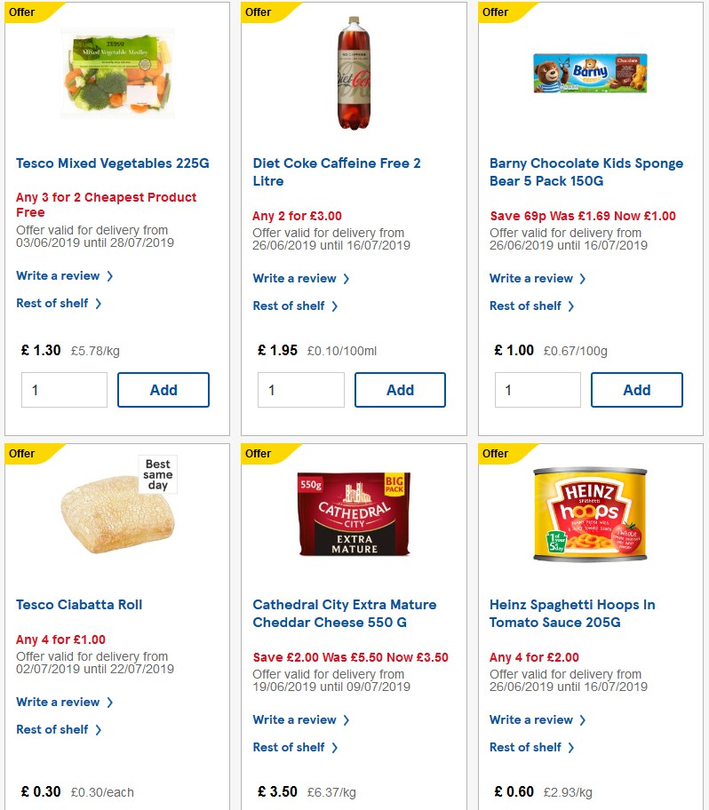 TESCO Offers from 3 July