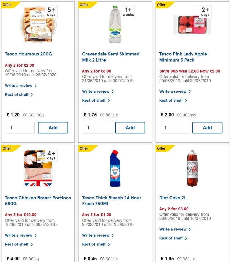 TESCO Offers from 3 July