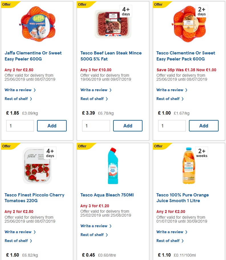 TESCO Offers from 3 July