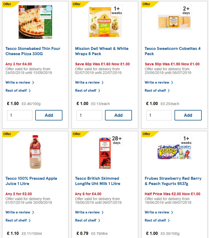 TESCO Offers from 3 July