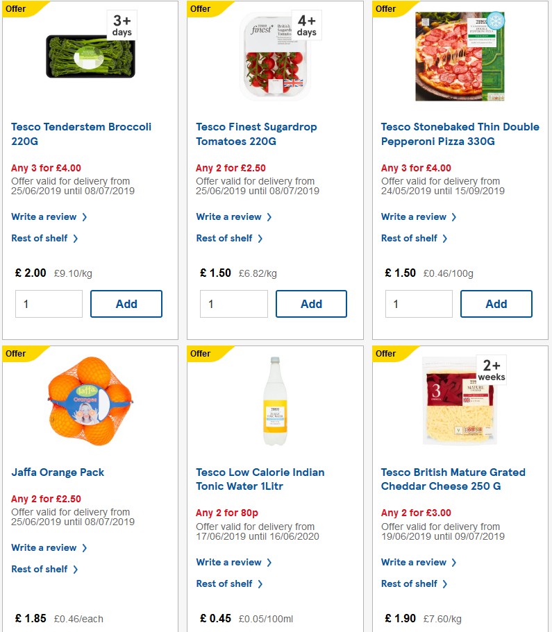 TESCO Offers from 3 July