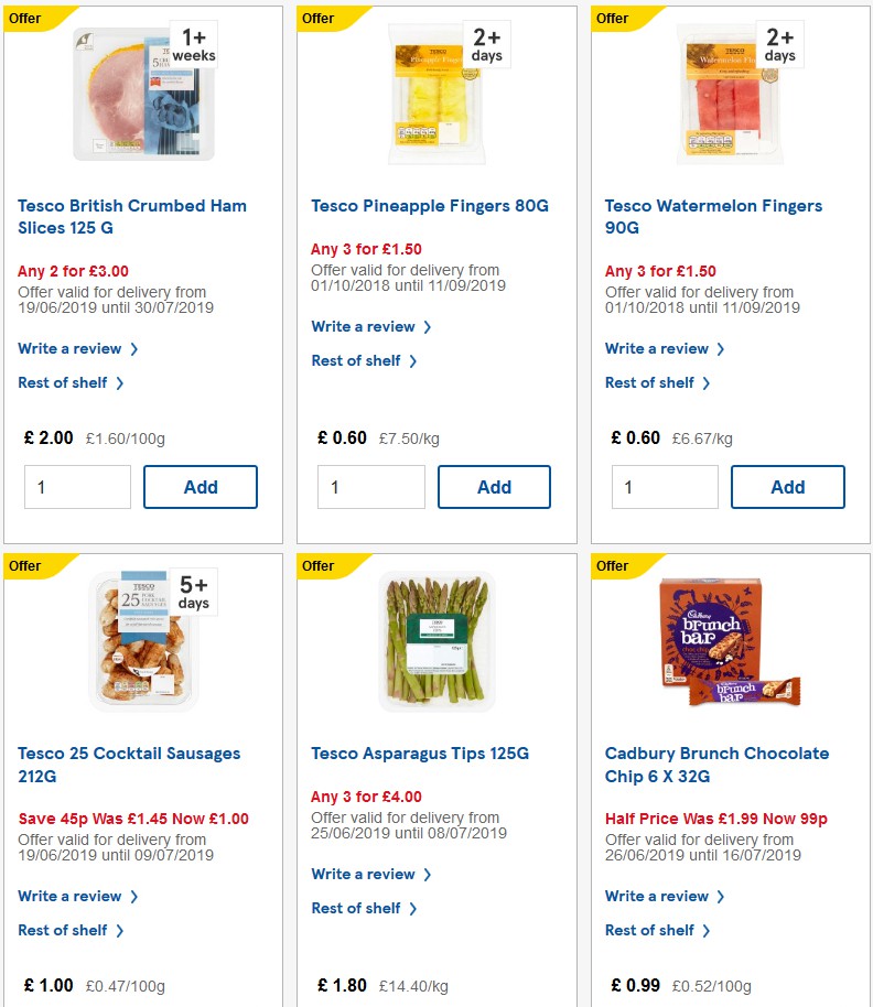 TESCO Offers from 3 July