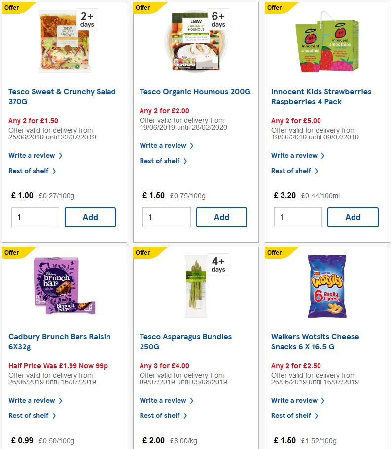 TESCO Offers from 10 July