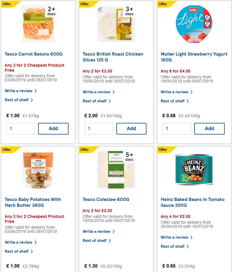 TESCO Offers from 10 July