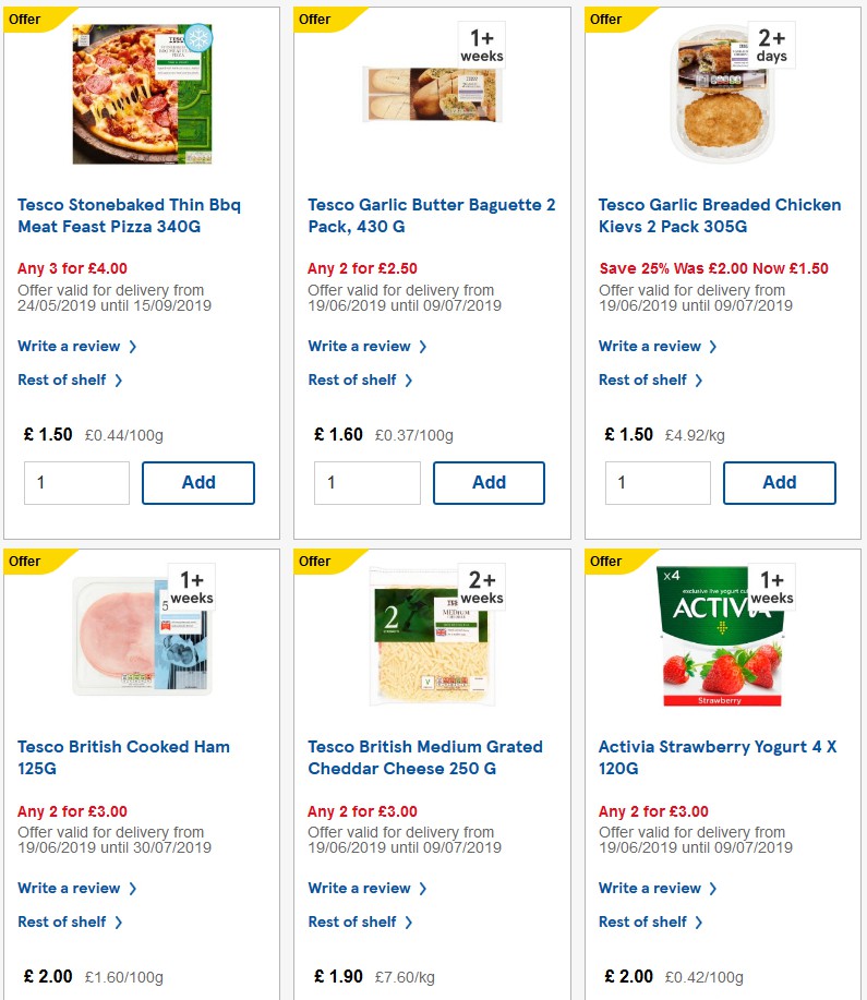 TESCO Offers from 10 July