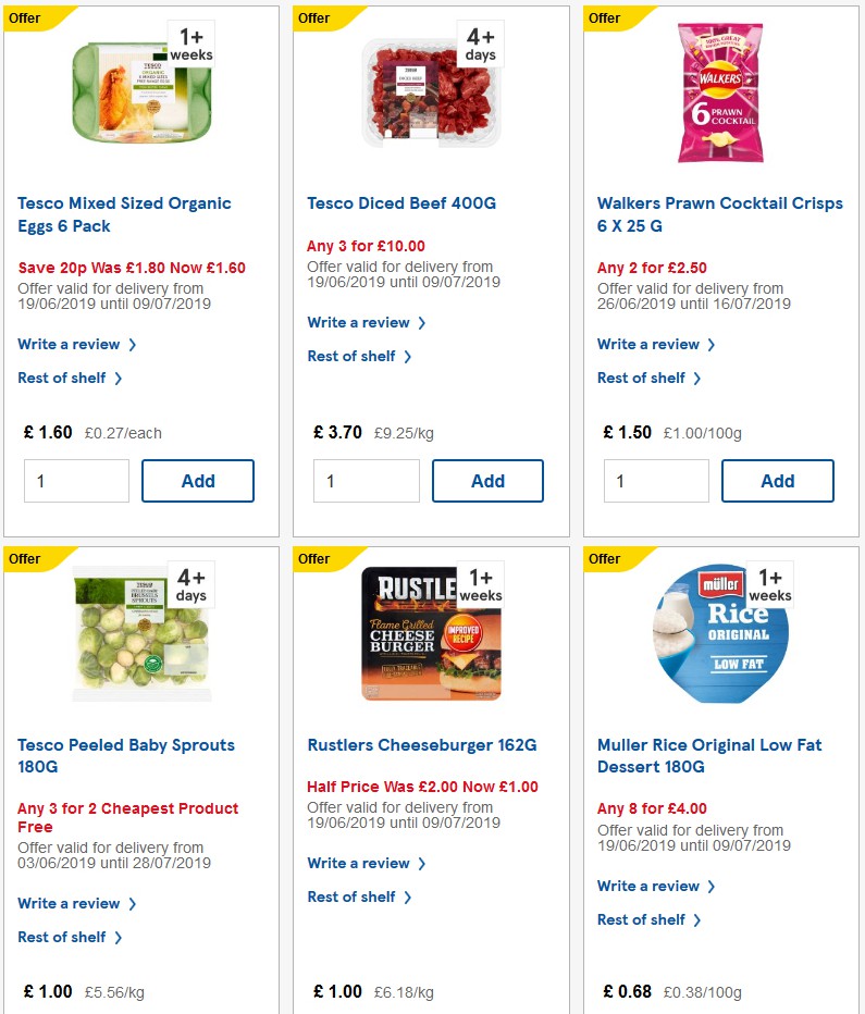TESCO Offers from 10 July