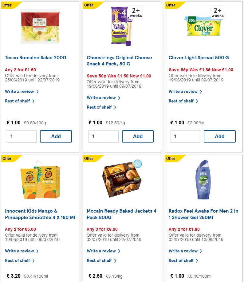 TESCO Offers from 10 July