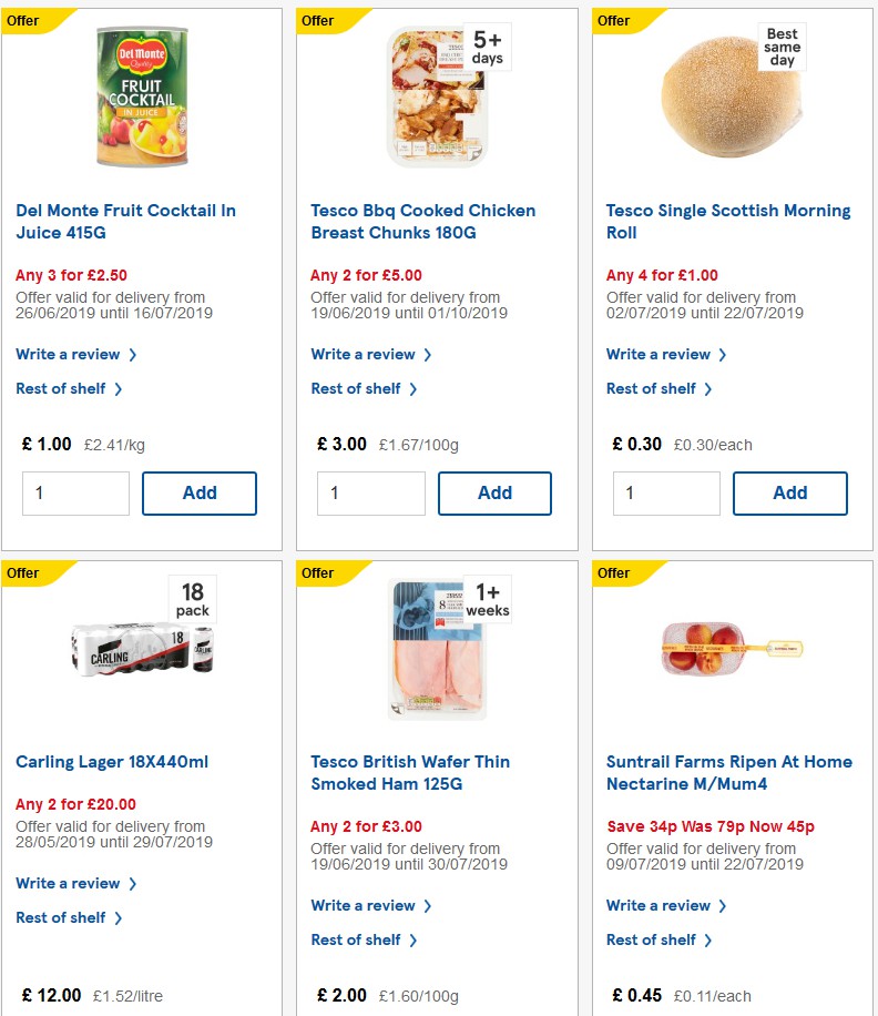 TESCO Offers from 10 July
