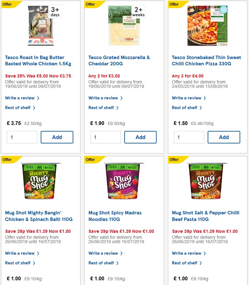 TESCO Offers from 10 July