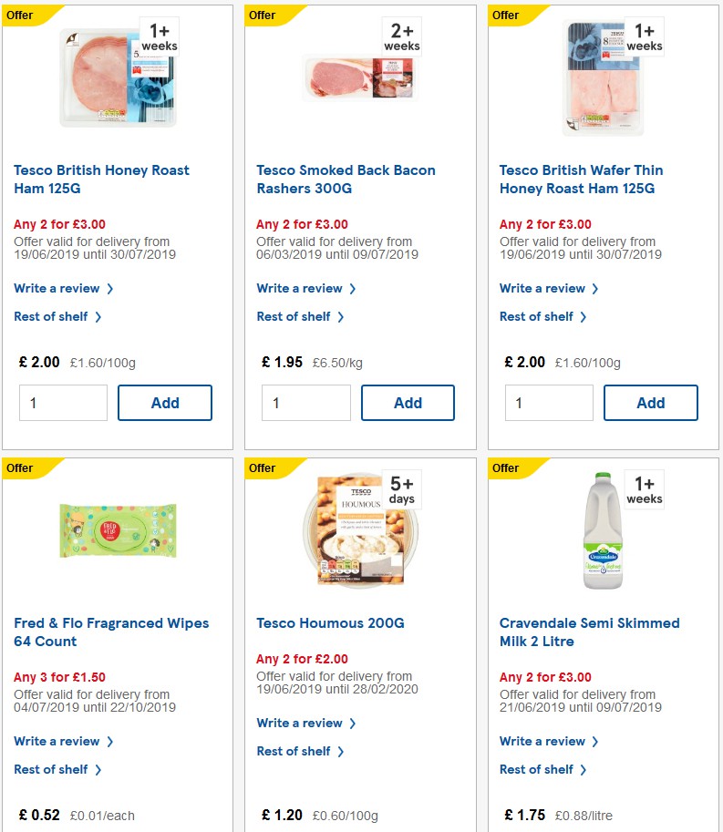 TESCO Offers from 10 July