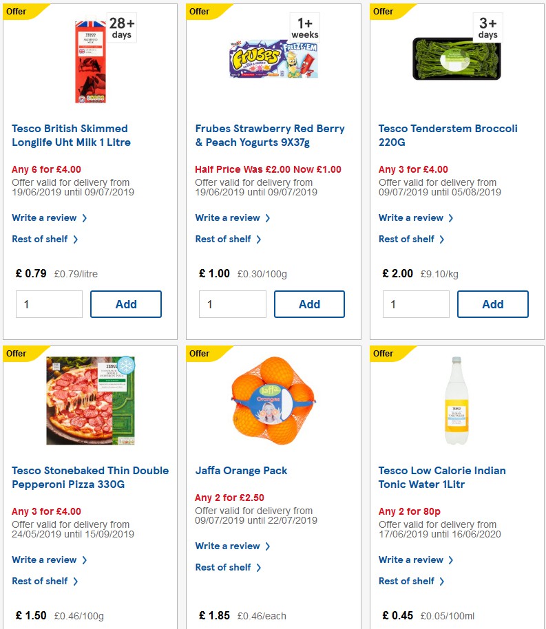 TESCO Offers from 10 July