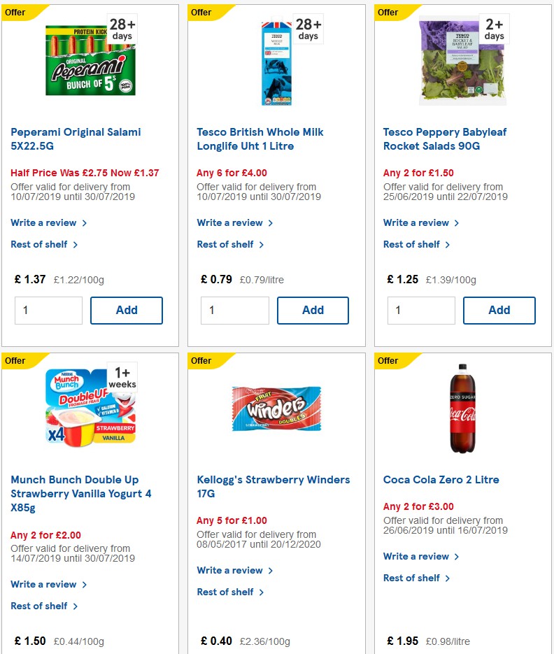 TESCO Offers from 17 July