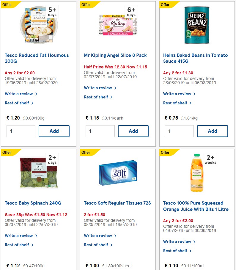 TESCO Offers from 17 July