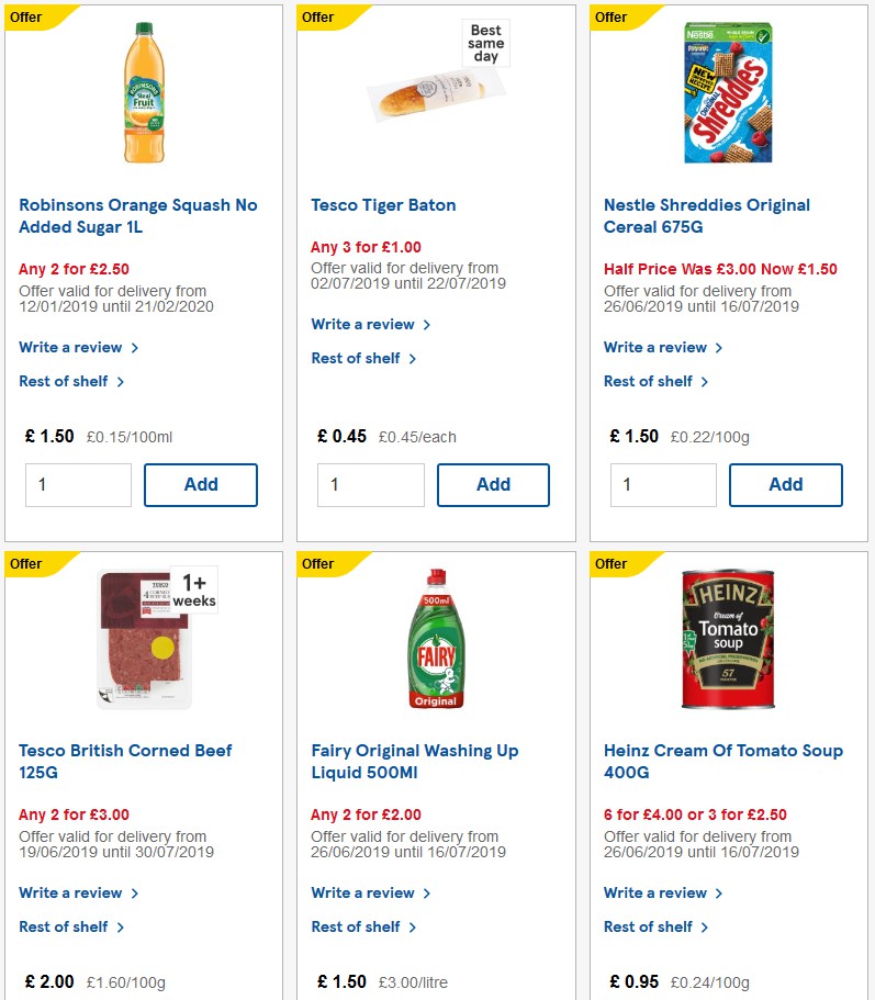 TESCO Offers from 17 July