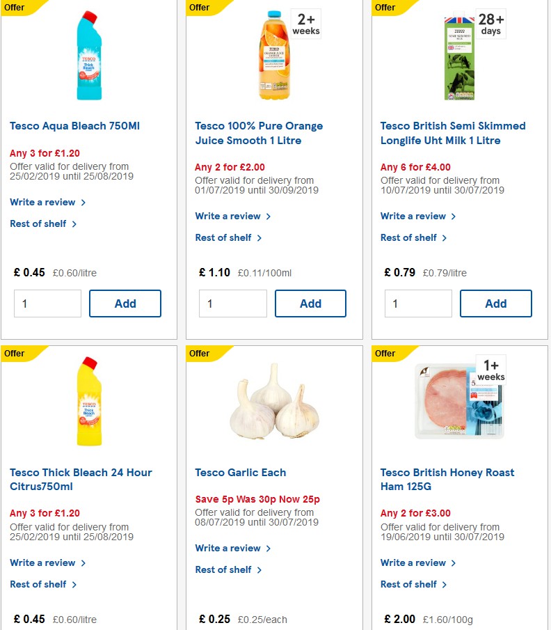 TESCO Offers from 17 July