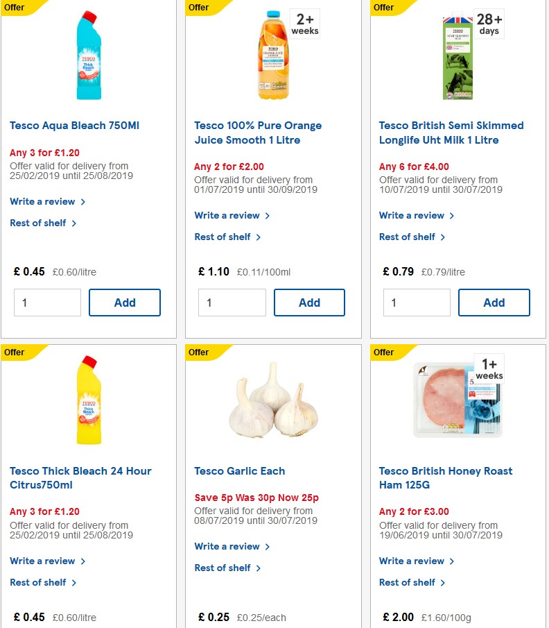 TESCO Offers from 17 July